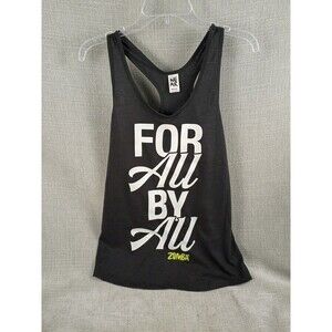 NWT Zumba Wear Spicy Womens  Black Racerback Graphic Tank Top Active Wear Medium